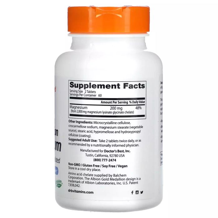Магний с высокой усваиваемостью 100 мг, Magnesium 100 mg, Doctor&#39;s Best, 120 таблеток 2