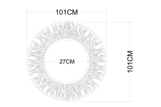 19-OA-5890 Зеркало декоративное d101см