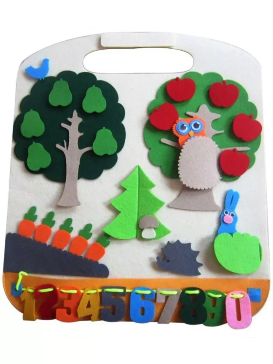 Дорожный коврик Лес из фетра Ф002