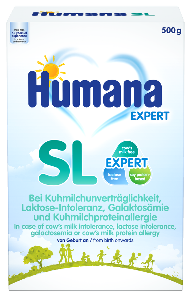 Смесь безлактозная Humana SL Expert с 0 месяцев 500г