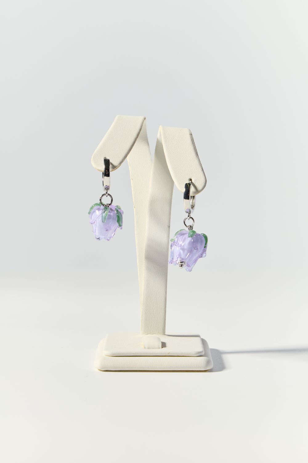 Серьги Колокольчики, стекло