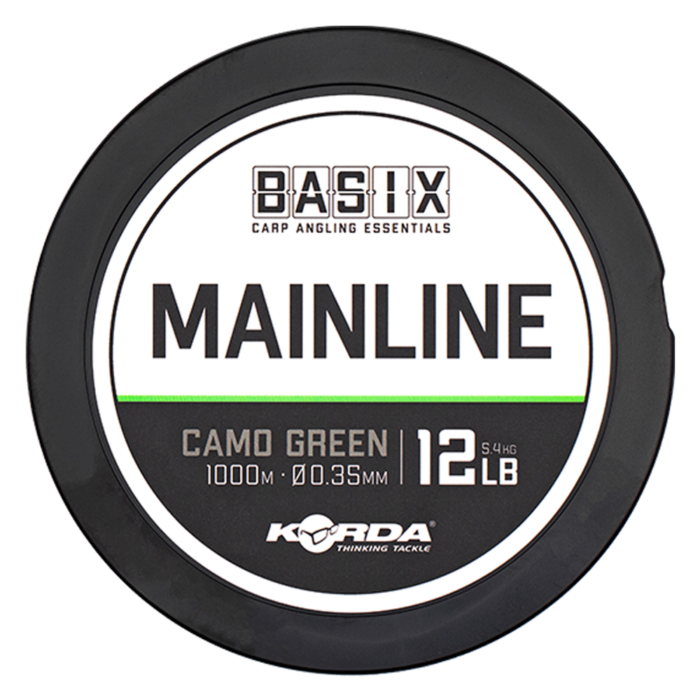 KORDA Леска Basix Main Line 0,35мм 1000м 12lb Camo green
