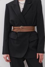 БАЗОВЫЙ ТОНКИЙ РЕМЕНЬ С МЯТОЙ ПРЯЖКОЙ CARAMEL