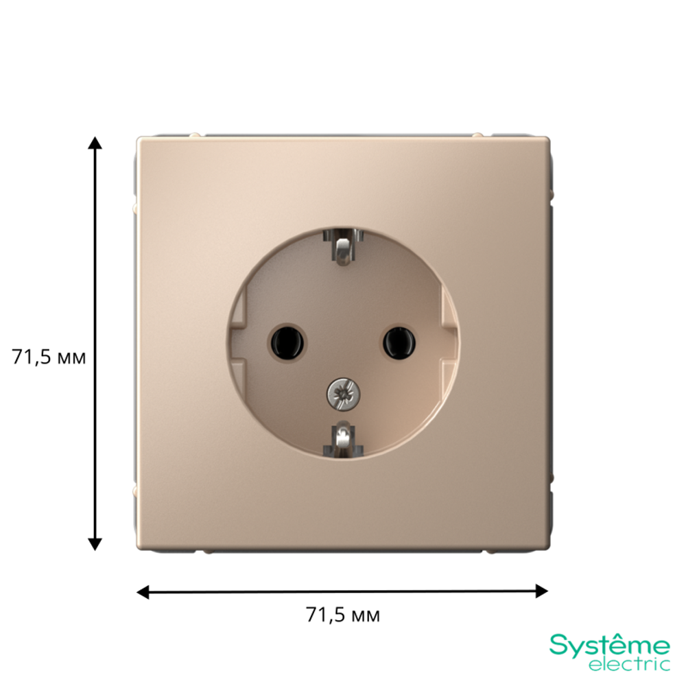 Розетка ArtGallery 16А с заземл. механизм песочн. SE GAL001243