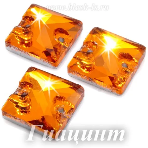 ЛС Пришивной квадрат с 2 отверстиями, Гиацинт