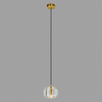 Подвесной светильник Belfast Pansy 6214-1 BR CL Латунь / Стекло / Прозрачный