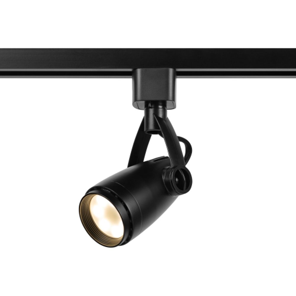 Трековый светильник однофазный ЭРА Taper TR12-GU10 BK под лампу GU10 черный | Однофазные светильники под лампу