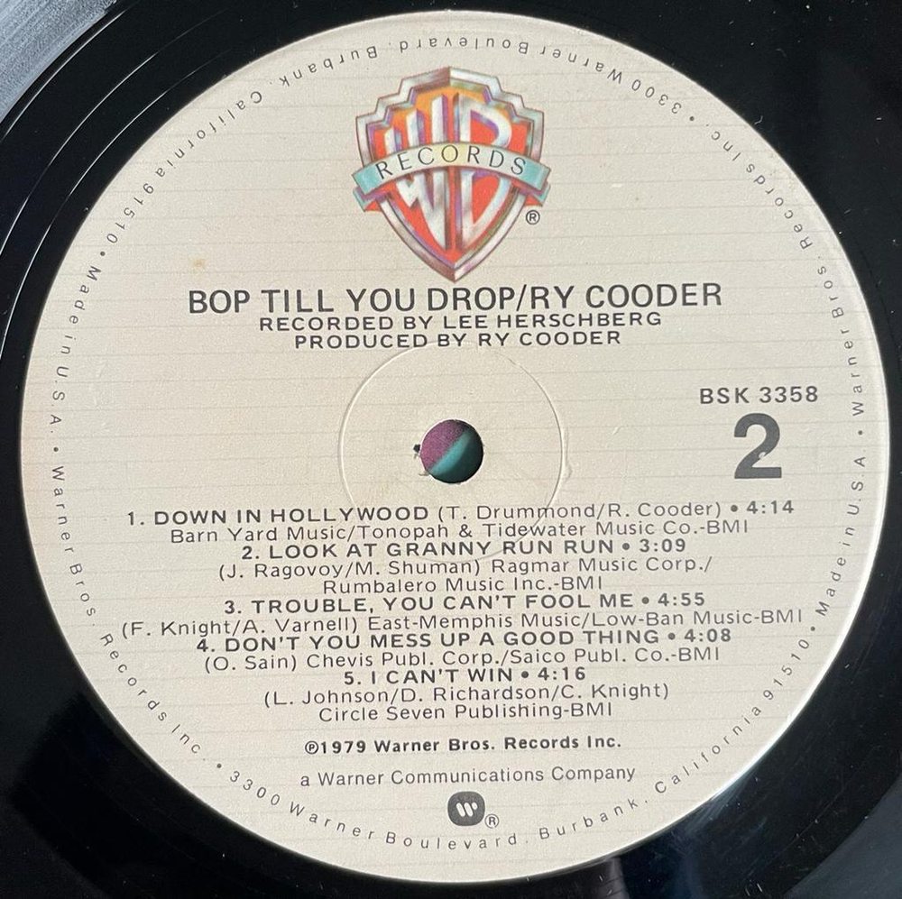 Ry Cooder- Bop Till You Drop (США 1979г.)
