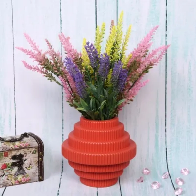 Ваза из пластика «Marlen-Портофино» 0,5л 15*8,3см цвет коралловый