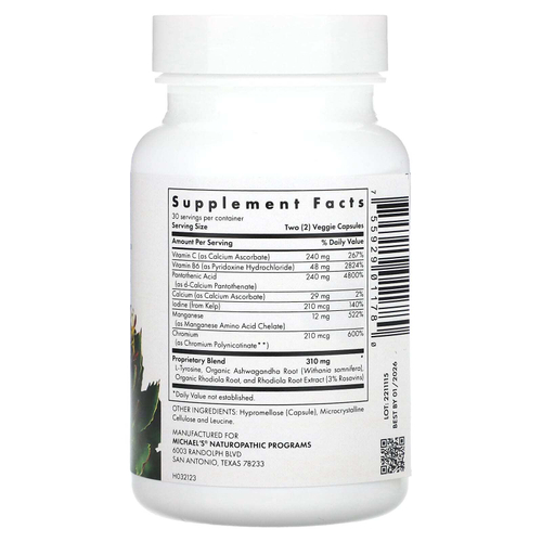 Michael's Health, Thyrodrenal, 60 веганских капсул