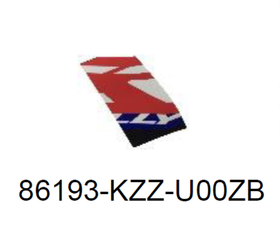 86193-KZZ-U00ZB. STRIPE B, R. FR. SHROUD *TYPE1*. Honda CRF250Rally OEM sticker