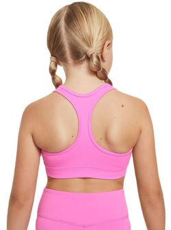 Топ для девочки теннисный Nike Girls Swoosh Sports Bra - playful pink/white