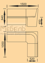 🪑 Кухонный угловой уголок (обеденная лавка)