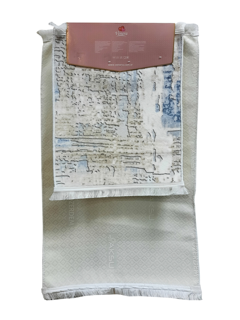 Набор ковриков для ванной и туалета, 60x100/50x60 см, цвет Серо-Черный