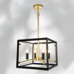 713447 Люстра REGOLO 4х40W E14 ЧЕРНЫЙ МАТОВЫЙ/ЗОЛОТО