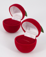 Футляр «Детская» яблоко для кольца и серёг