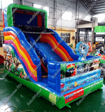 Надувная горка "Звери на пляже" 6*3.5*5 м