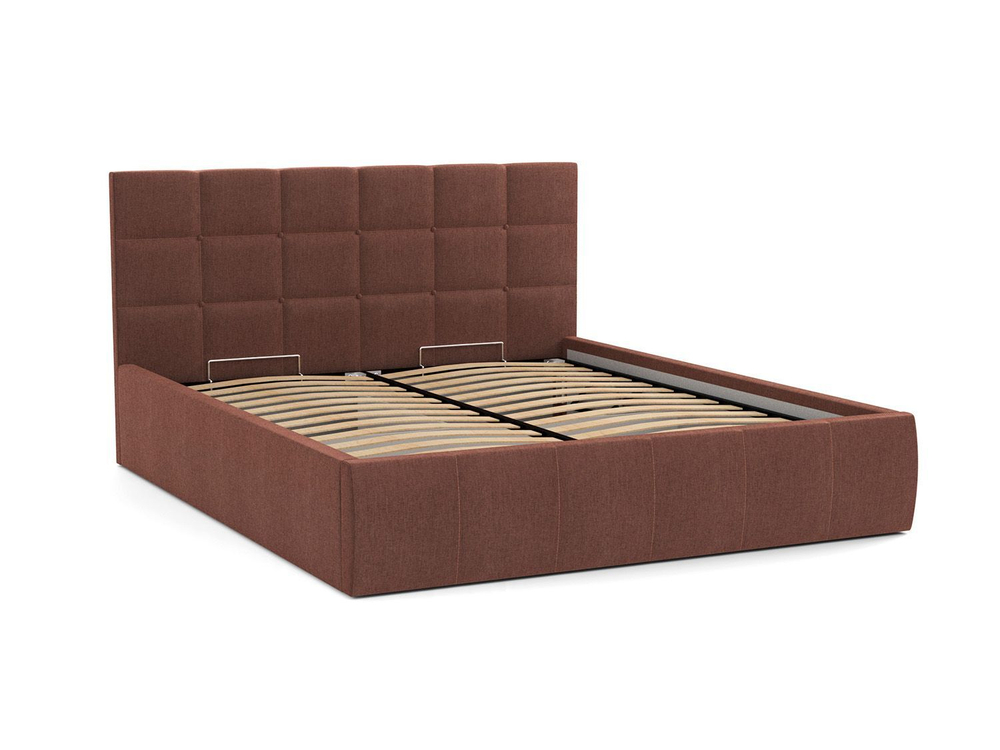 Кровать Диана 1400 высота 1010 жаккард тесла шоколад