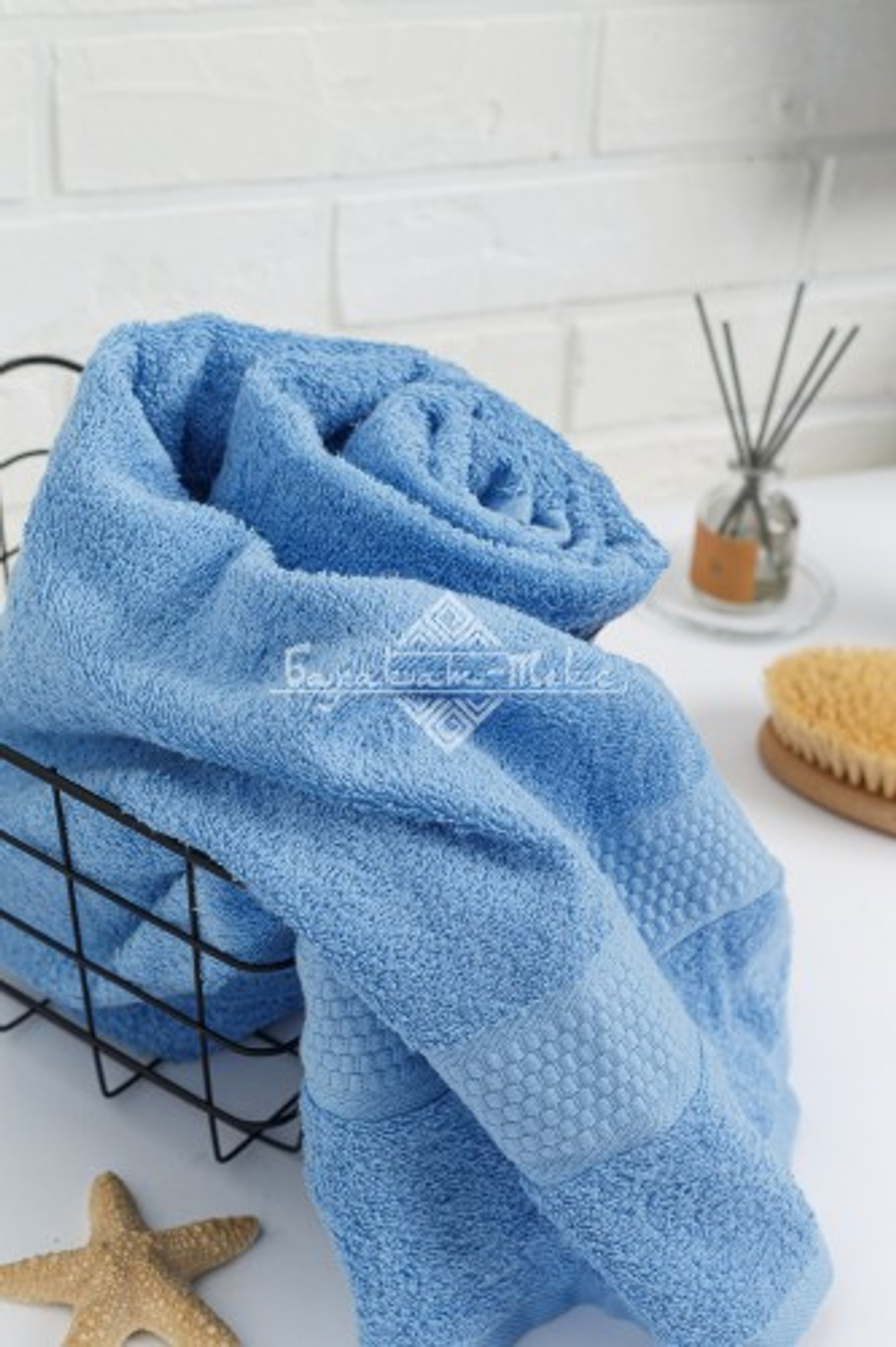 Полотенце махровое, 400 гр/м2, цвет: 012-голубой,