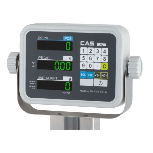 Весы счетные напольные CAS AC-100, RS232 (опция), 100кг, 20гр, 390x510, с поверкой, съемная стойка