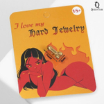 Золотистый пирсинг в ухо в виде пениса (Цвет: золотистый)