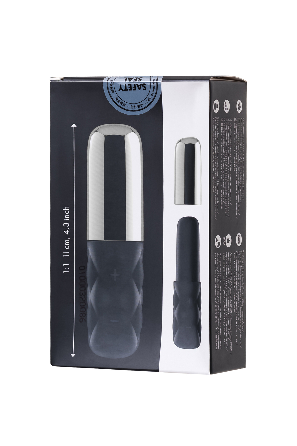 Вибромассажер Satisfyer Mini Lovely Honey чёрный серебро 11,4 см