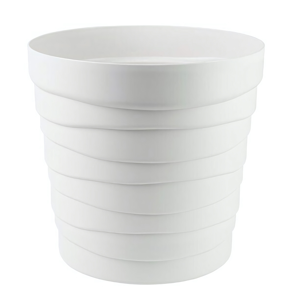 Кашпо "Бархан" с донышком (7,5л) Цв. Белый