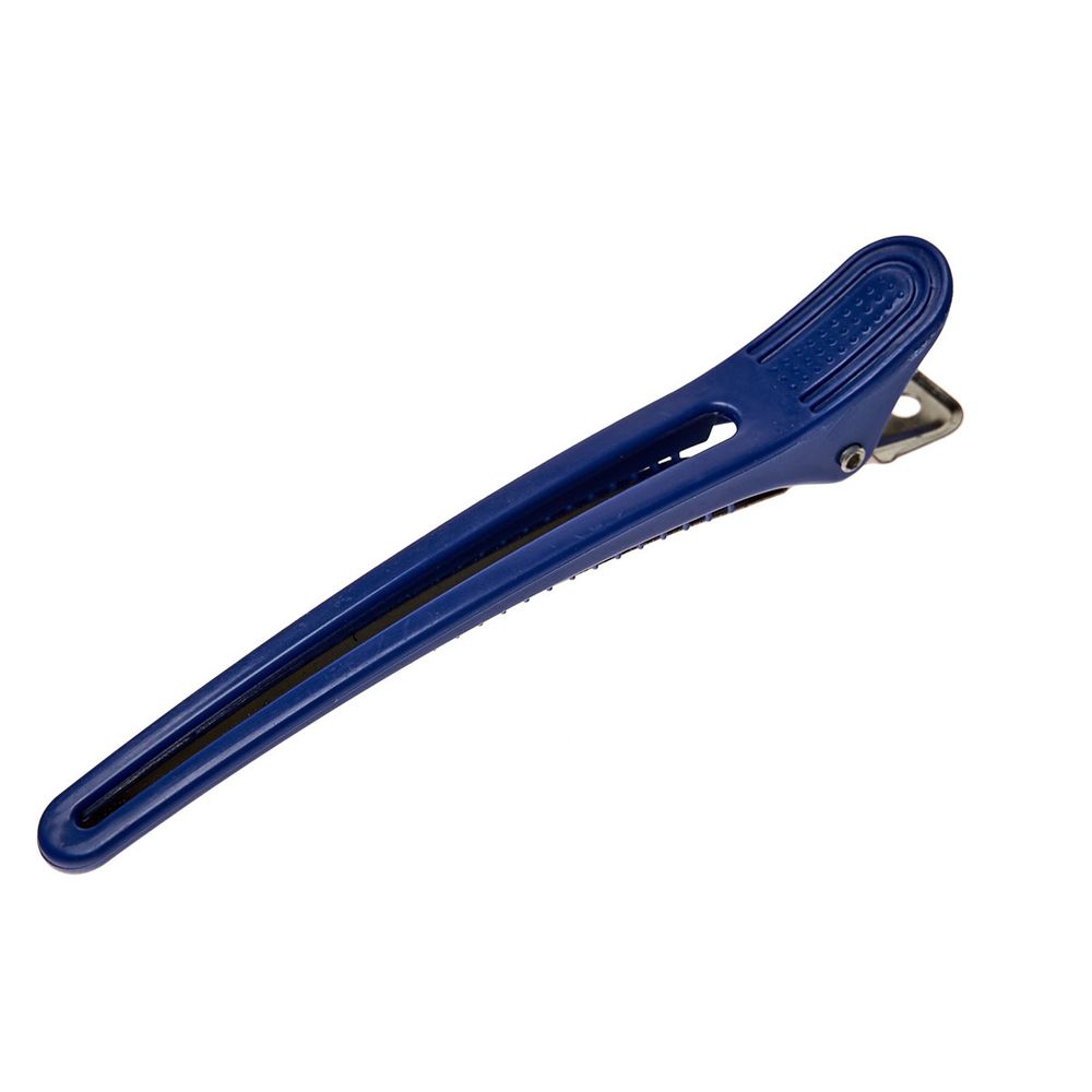 Зажимы для волос Harizma алюминий/пластик, синие, 10см (h10898-24)