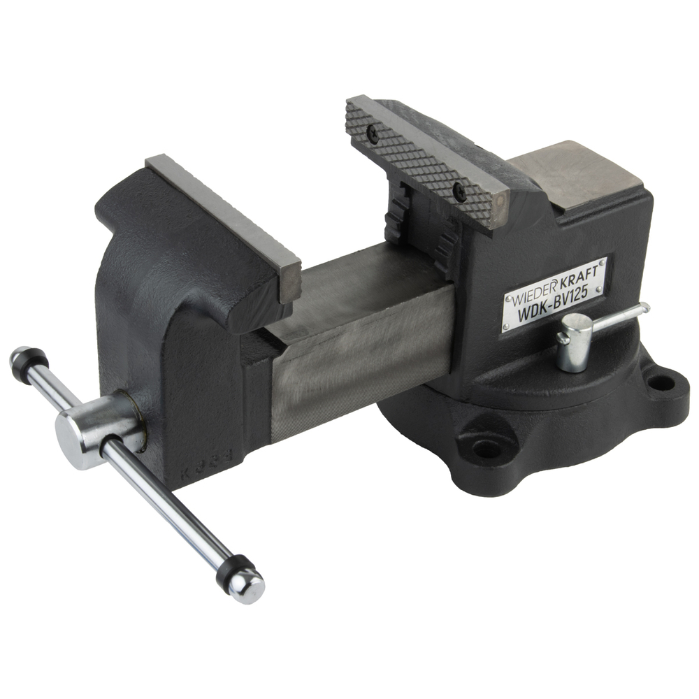 WDK-BV125 Профессиональные слесарные тиски поворотные с наковальней 125 мм