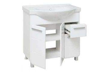 Тумба Греция-80 3 двери 2 ящика под умыв. Эрика-80 790х790х346