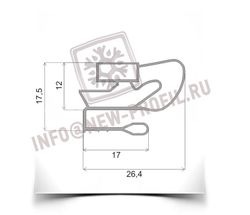 Уплотнительный профиль_009 (тип МА) для холодильного оборудования.
