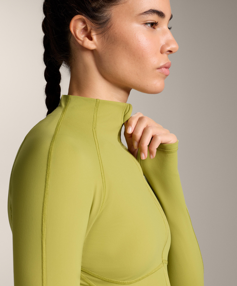 Oysho Легкая и теплая высокотехнологичная куртка Running, светло-оливковый