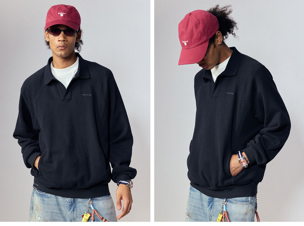 Monterest Outdoor Retro Loose-Fit Polo Navy