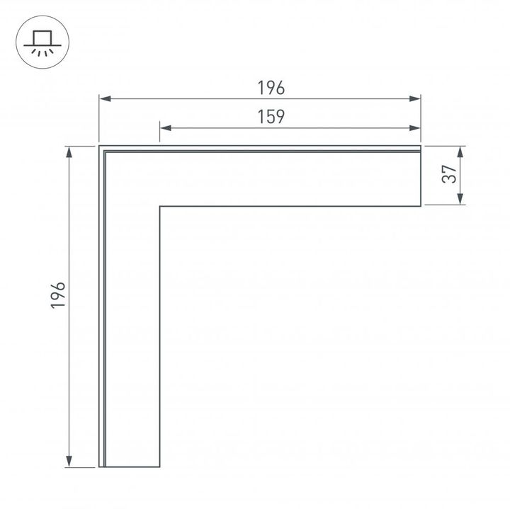 Коннектор L-образный внешний Arlight SL-Linia32-Fantom 030096