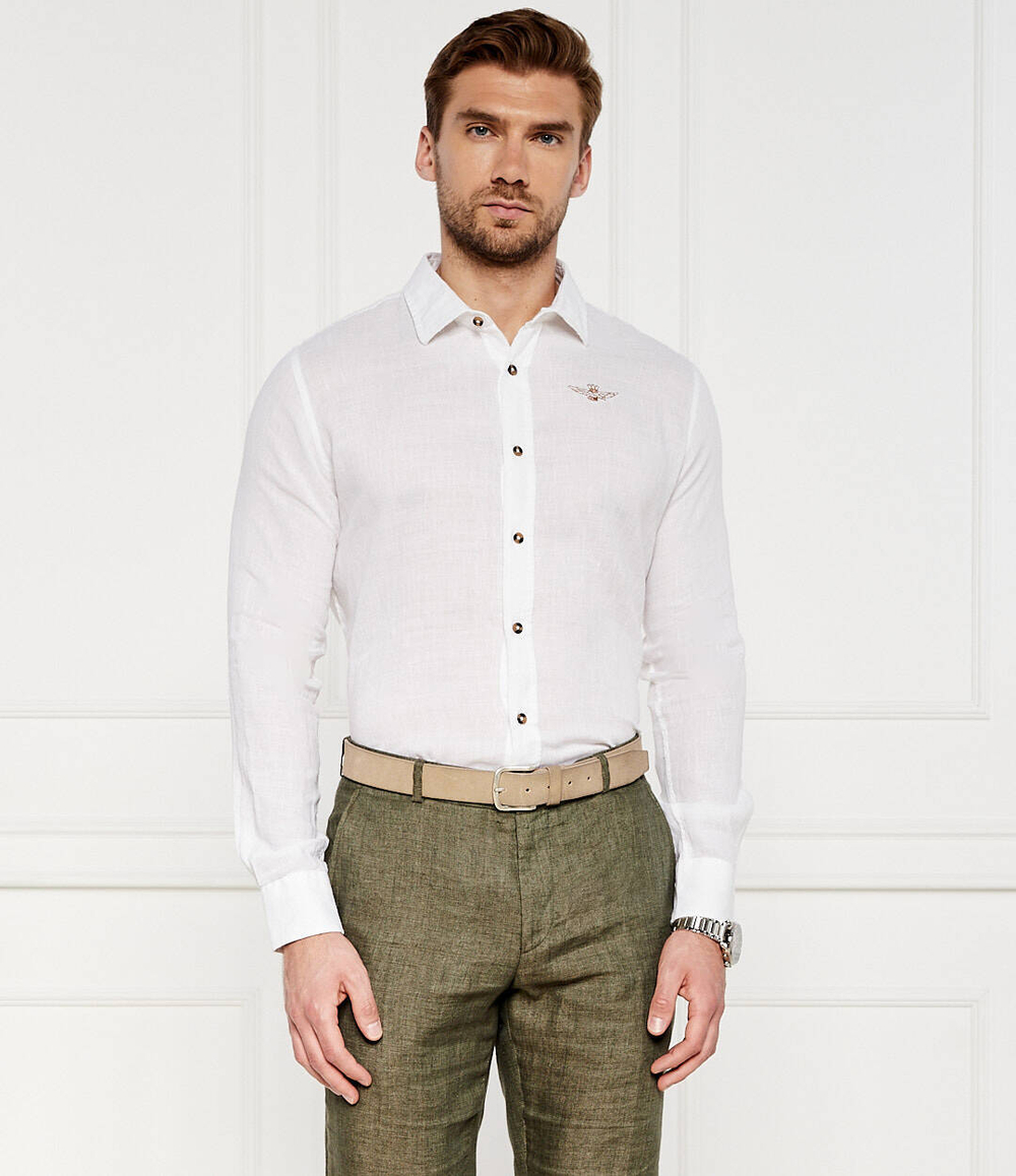 Льняная рубашка Aeronautica Militare - белый(CA1239CT3089)