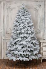 Заснеженная елка с гирляндой «Аляска» (Литая+пвх) от 1.8 м до 3 м