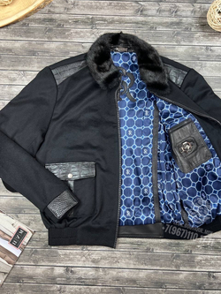 Куртка Stefano Ricci со вставками из кожи крокодила