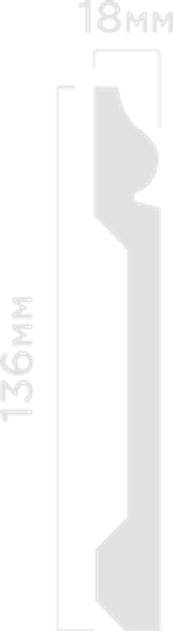 Плинтус HiWood, 136x18 мм