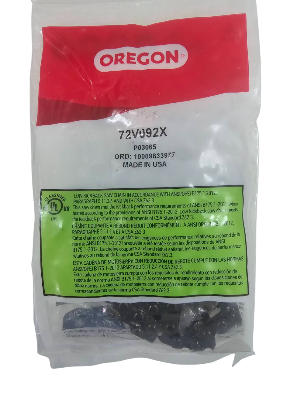 Цепь для аккумуляторной цепной пилы Greenworks 82V, 71 см (28"), (2962707)