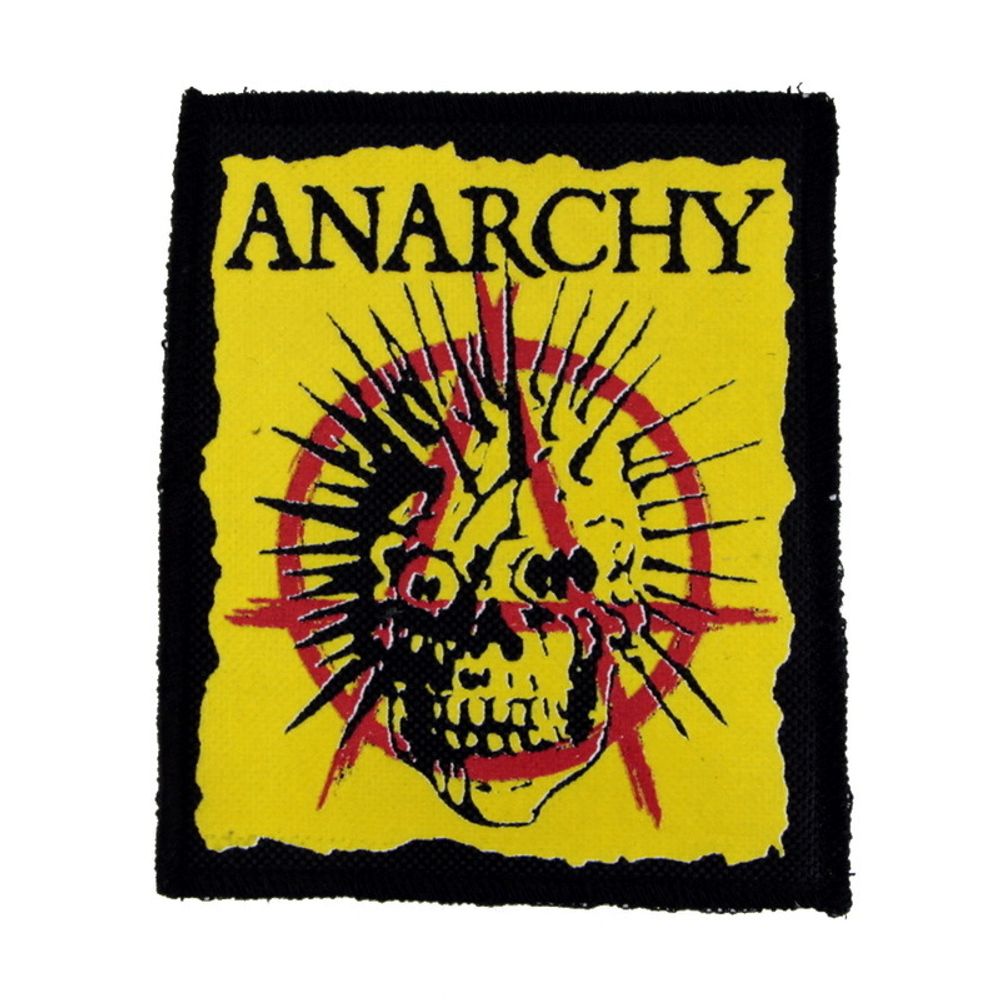Нашивка Anarchy Череп (95Х115) желтый фон