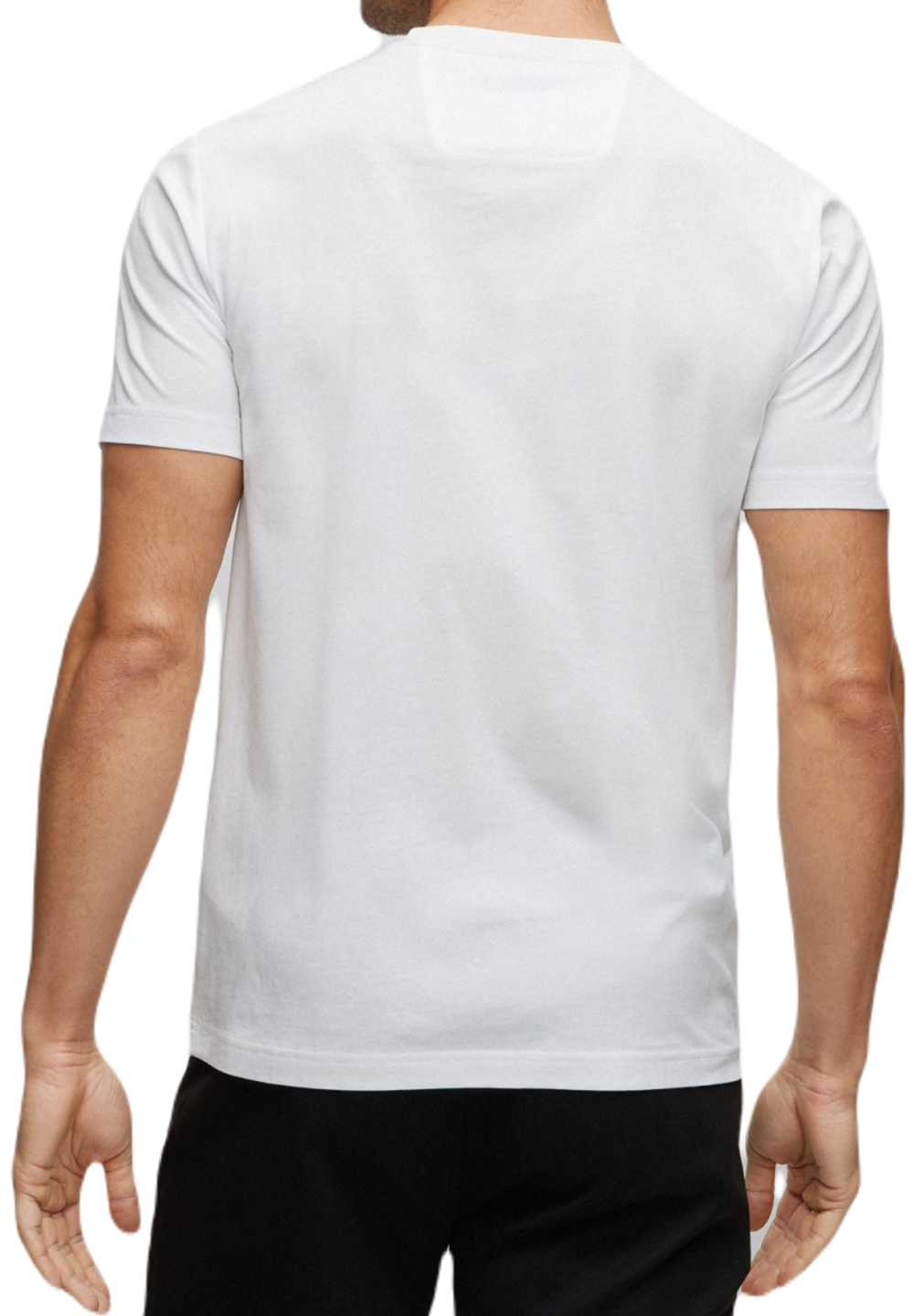 Мужская теннисная футболка BOSS x Matteo Berrettini Cotton-Jersey T-Shirt With Foil-Print Logo - white