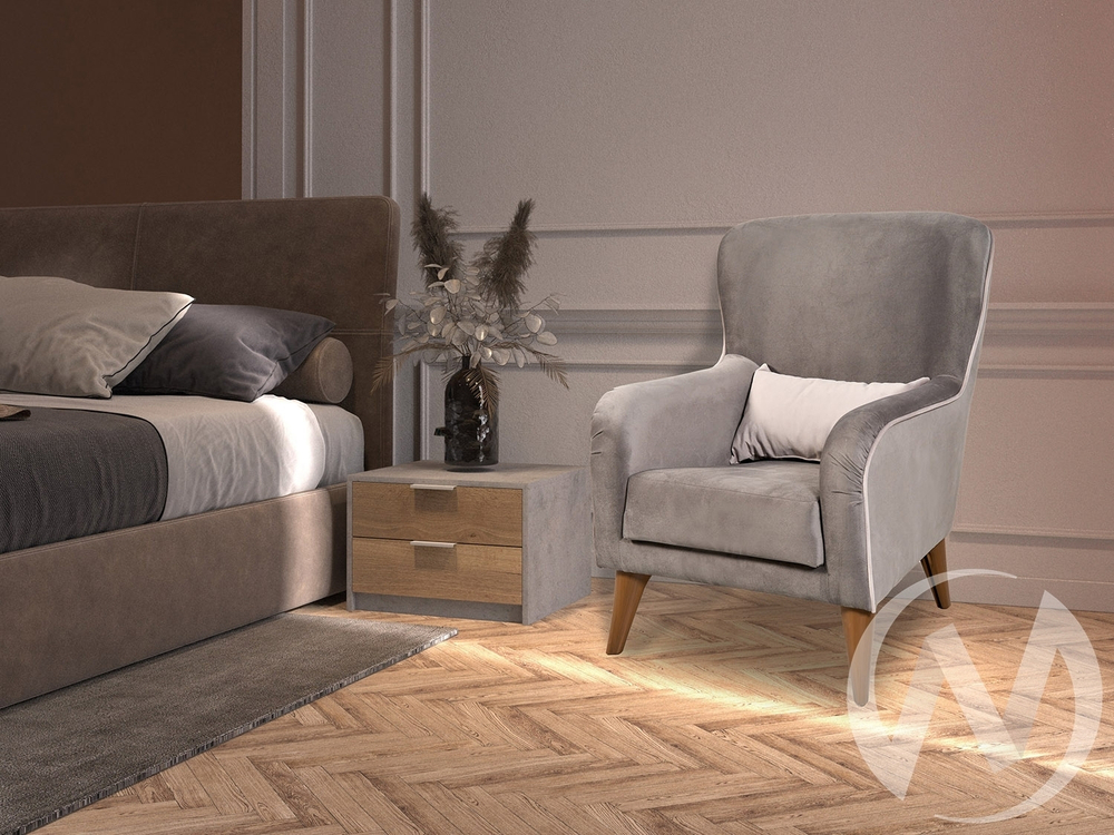 Кресло Вояж 7 Карат 18 (графитовый однотон)/Карат 17 (светло-серый однотон)