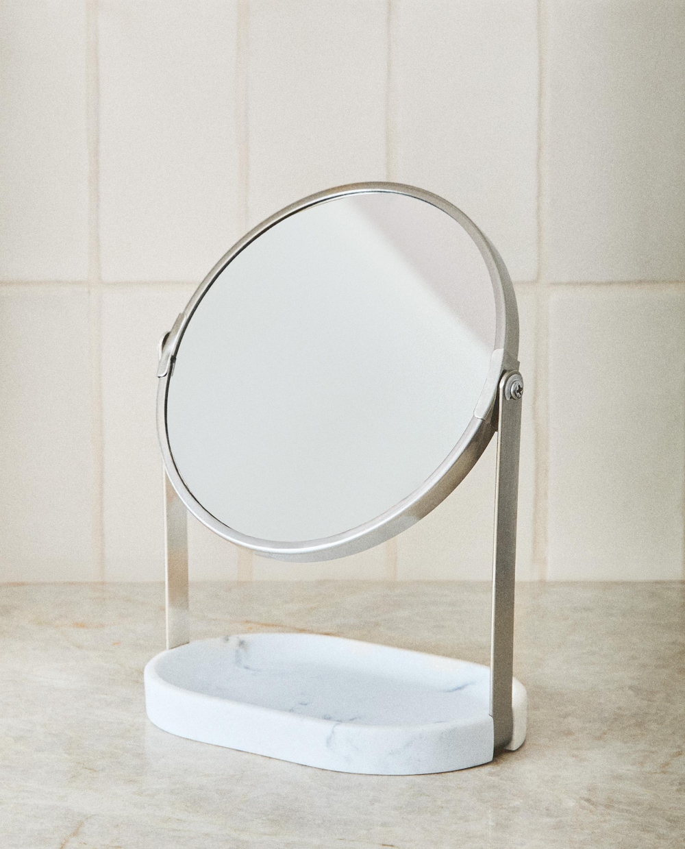 Zara Home зеркало для ванной комнаты, стекло, серый