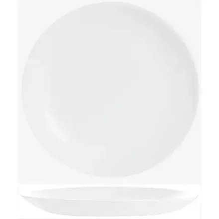 Тарелка «Эволюшнс Уайт» мелкая стекло D=190,H=17мм белый