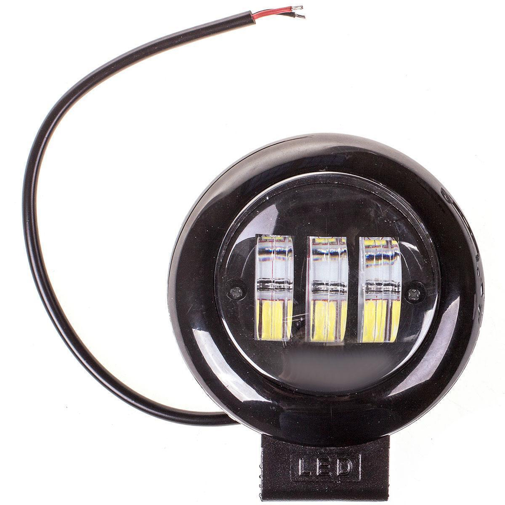 Фара дневного света 12/24 В Off-Road 30 Вт 3 LED 6000K дальний свет круглая 115 х 160 мм Skyway