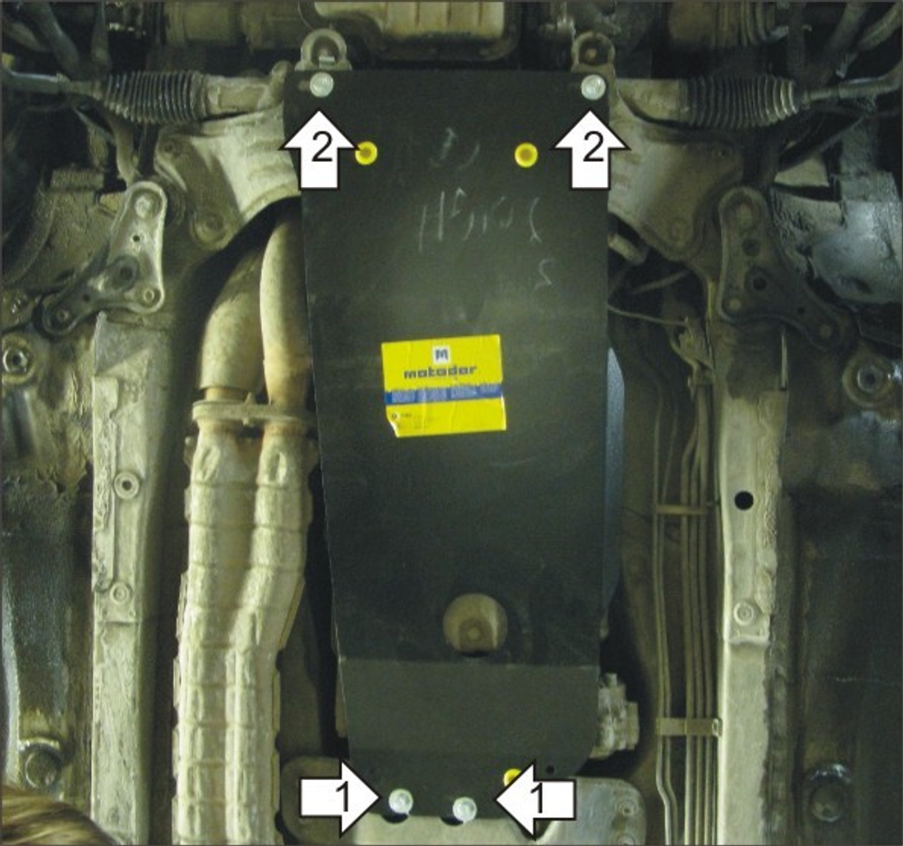Защита КПП, Разд. коробки. 3 мм, Сталь. для Toyota Mark 2000-2004 MOTODOR.12506