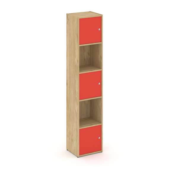 Locker plus Комплект №7 LK.K-007 Тиквуд Светлый/Красный 408*350*1983