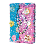 Записная книжка А5, 7БЦ, Alingar, пайетки, двухсторонний дизайн, 80 л.. линия, "Сладости"