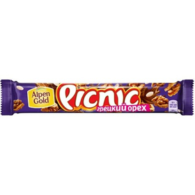 52Г ШОКОЛАДНЫЙ БАТОНЧИК PICNIC ГРЕЦКИЙ ОРЕХ