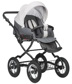 Детская коляска Indigo Charlotte Sity Classic 12 2 в 1 Cs05 т.серый+св.серый